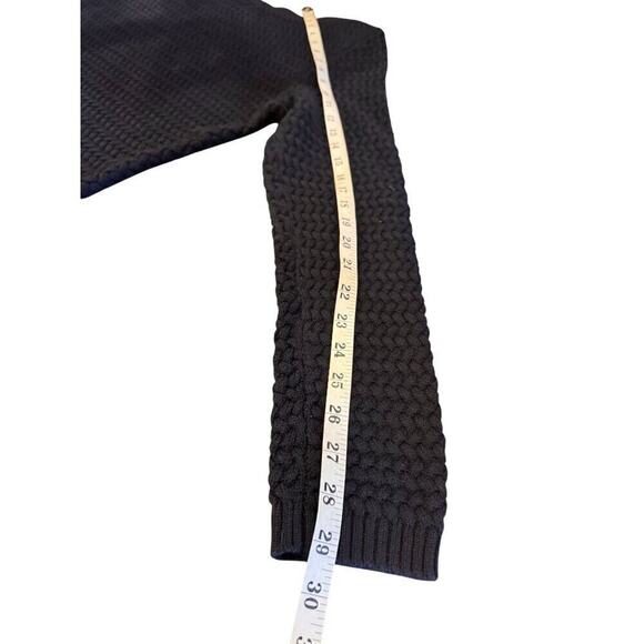 Lucy & Laurel Womens Black Textured Knit Pullover Sweater Button Shoulder Size L - Picture 9 of 11